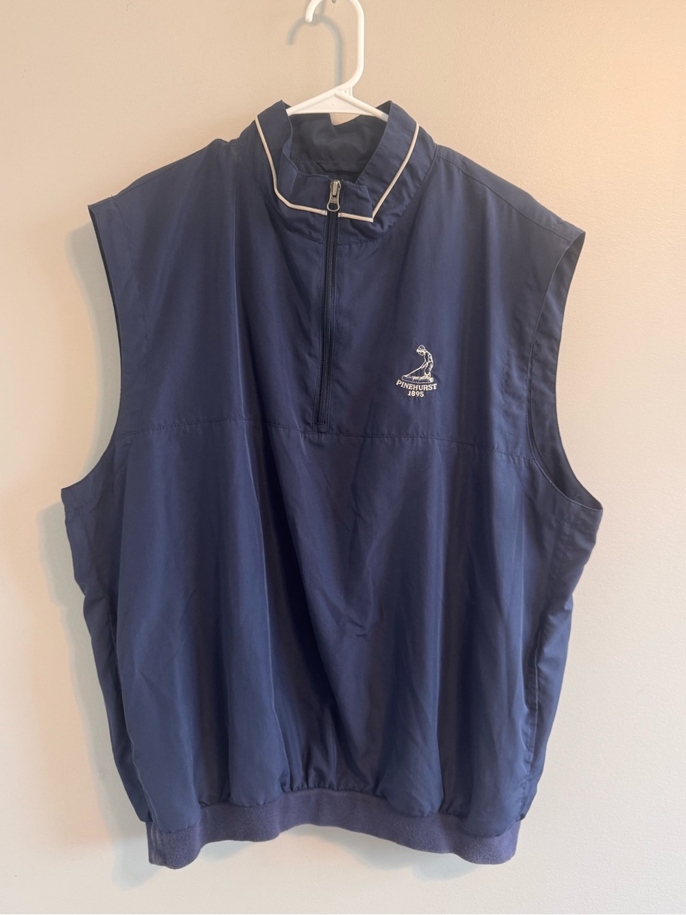 The Putterboy Collection Men's Navy Sleeveless Windbreaker Vest Pinehurst XL